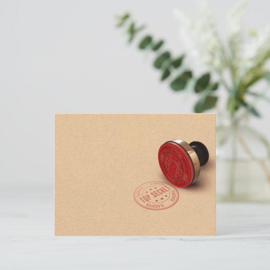 Speciaal geclassificeerde inktstempel briefkaart (Staand voorkant)