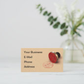 Speciaal geclassificeerde inktstempel visitekaartje (Staand voorkant)