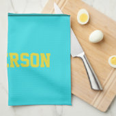 Speciaal geel blauw Multicolor Stripe Patroon Theedoek (Quarter Fold)