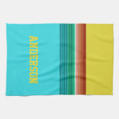 Speciaal geel blauw Multicolor Stripe Patroon Theedoek (Horizontaal)