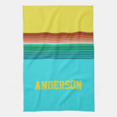 Speciaal geel blauw Multicolor Stripe Patroon Theedoek (Verticaal)