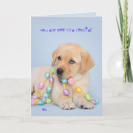 Speciaal geel Labrador van Eggstra puppy Pasen Feestdagen Kaart