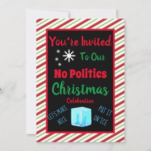 Speciaal Geen politieke kerstuitnodiging Kaart (Voorkant)