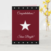 Speciaal gefeliciteerd Shine Bright Star Car Kaart (Gele Bloem)