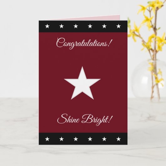 Speciaal gefeliciteerd Shine Bright Star Car Kaart (Gele Bloem)