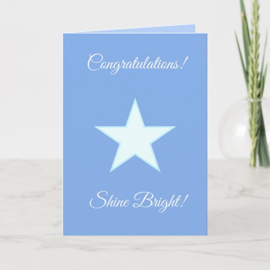 Speciaal gefeliciteerd Shine Bright Star Kaart (Voorkant)