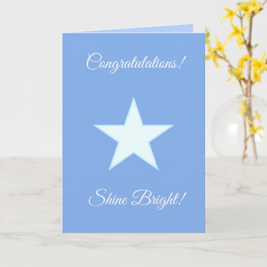 Speciaal gefeliciteerd Shine Bright Star Kaart (Gele Bloem)