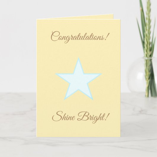 Speciaal gefeliciteerd Shine Bright Star Kaart (Voorkant)
