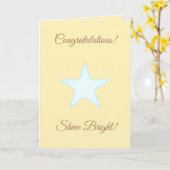 Speciaal gefeliciteerd Shine Bright Star Kaart (Gele Bloem)