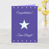 Speciaal gefeliciteerd Shine Bright Star Kaart (Gele Bloem)