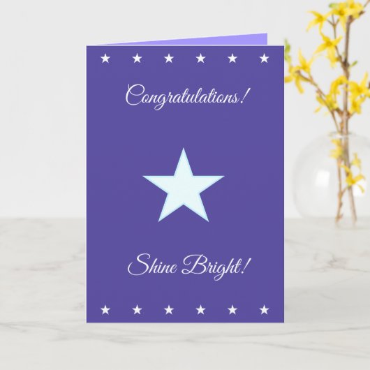 Speciaal gefeliciteerd Shine Bright Star Kaart (Gele Bloem)