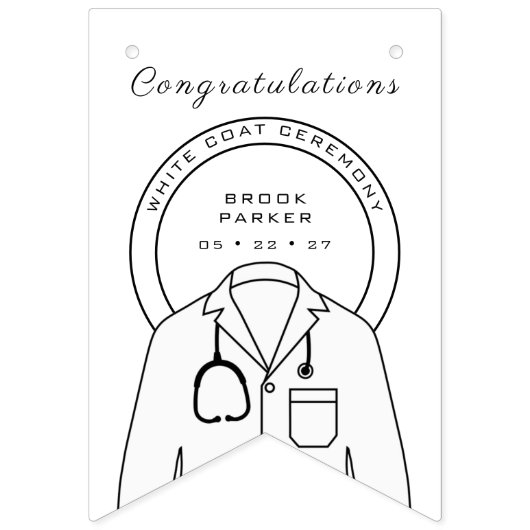 Speciaal gefeliciteerd White Coat Ceremony Vlaggetjes (Tweede vlag)