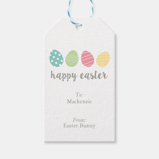 Speciaal geïllustreerde paascadeautjes Labels Cadeaulabel (Voorkant)