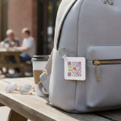 Speciaal geïndividualiseerde instagram-QR-code Sleutelhanger