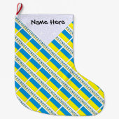 Speciaal geïndividualiseerde Oekraïense en Oekraïe Grote Kerstsok (Voorkant)