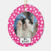 Speciaal gekat visbont en foto's van pet keramisch ornament (Links)