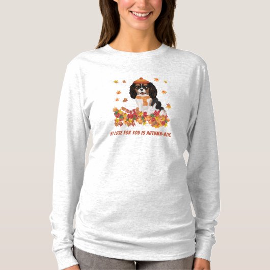Speciaal gekleurd Tri Cavalier Spaniel    T-shirt (Voorkant)