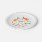 Speciaal gekleurde eierzomer BBQ Picnic Papieren Bordje (Gekanteld)