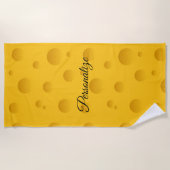 Speciaal gekleurde gele zwitserse kaas strandlaken (Voorkant)