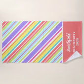 Speciaal gekleurde strepen strandlaken (Voorkant)