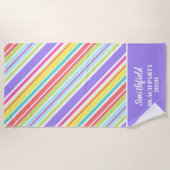 Speciaal gekleurde strepen strandlaken (Voorkant)