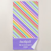 Speciaal gekleurde strepen strandlaken (Voorkant)