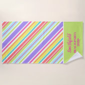 Speciaal gekleurde strepen strandlaken (Voorkant)