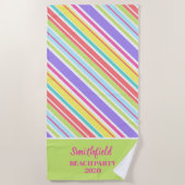 Speciaal gekleurde strepen strandlaken (Voorkant)