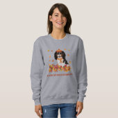 Speciaal gekleurde Tri Cavalier    SpanielSweats Trui (Voorkant volledig)