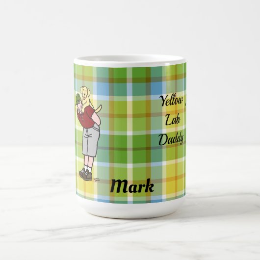 Speciaal gele lab pappie in rood koffiemok (Center)