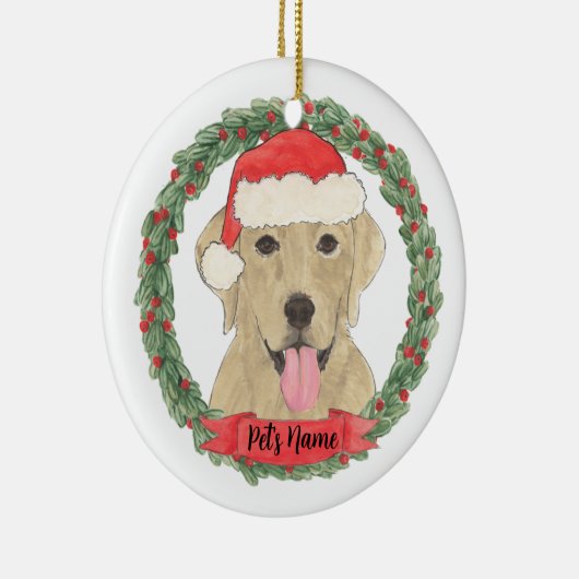 Speciaal gele labrador keramisch ornament (Rechts)