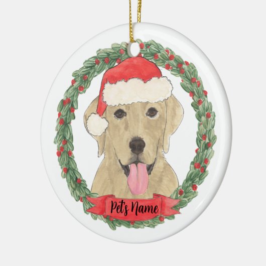 Speciaal gele labrador keramisch ornament (Links)