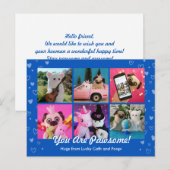 Speciaal geluid blauwe hoofdfoto Plushiemail Briefkaart (Voorkant / Achterkant)