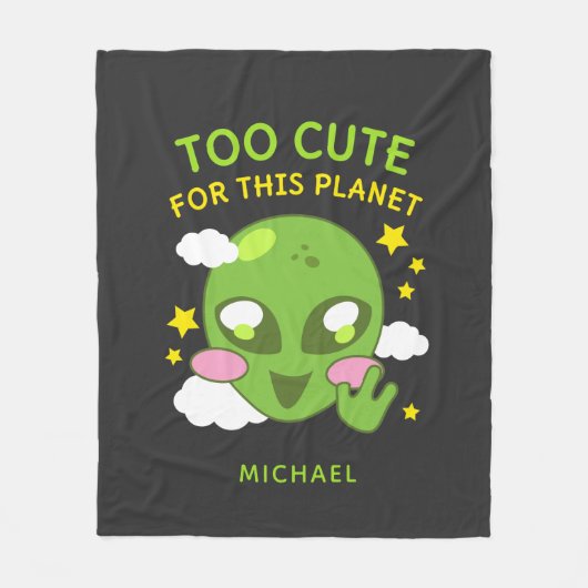 Speciaal geluid voor deze planeet Alien Fleece Deken (Voorkant)