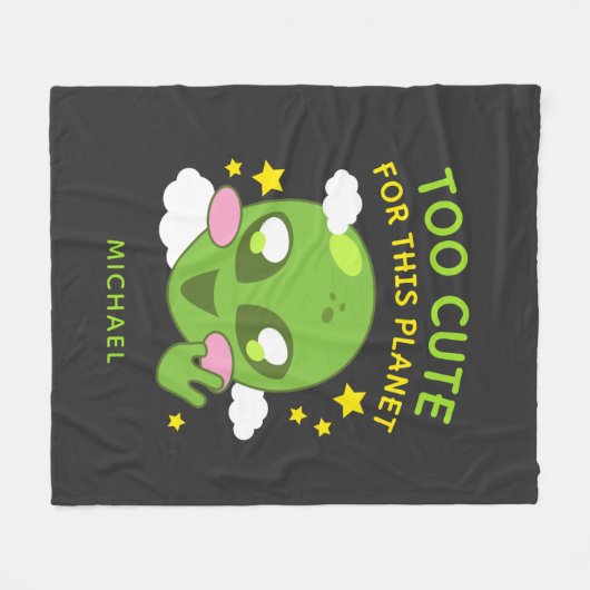 Speciaal geluid voor deze planeet Alien Fleece Deken (Voorkant (Horizontaal))