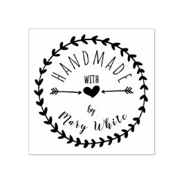 Speciaal gemaakt handgemaakt met liefdeshartrijlen rubberstempel