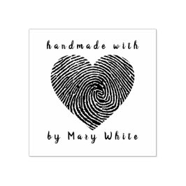 Speciaal gemaakt handgemaakt met liefdesvingerafdr rubberstempel