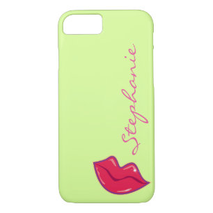 Speciaal gemaakt paar Cherry Red Lips iPhone 8/7 Hoesje