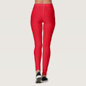 Speciaal gemaakt, stijlvol, grafisch rood wit leggings (Achterkant)