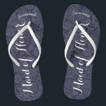 Speciaal gemaakt van honoraire marine of kleur teenslippers<br><div class="desc">Het Patroon van de marine en van de Witte Damask - Verandering in Om het even welke Kleur door te klikken past aan. En zeg alles wat je maar wilt. Maak deze van een soort teenslipper met UW bericht op hen. Wees het praatje over het strand! Gepersonaliseerd met jouw naam...</div>