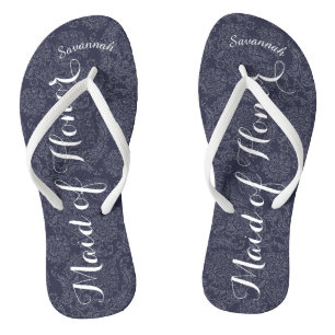 Speciaal gemaakt van honoraire marine of kleur teenslippers