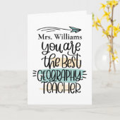 Speciaal geografisch leraar bedankt kaart (Gele Bloem)