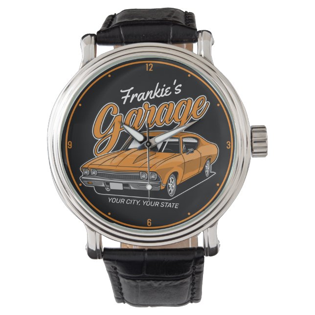 Speciaal gepersonaliseerd 1968 396 Klassieke muscu Horloge (Voorkant)