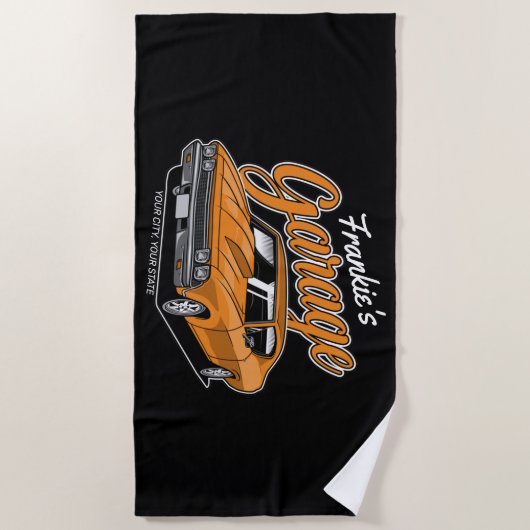 Speciaal gepersonaliseerd 1968 396 Klassieke muscu Strandlaken (Voorkant)