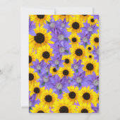 Speciaal gepersonaliseerd 50- en Paarse Floral Kaart (Achterkant)