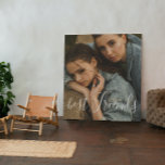 Speciaal gepersonaliseerd beste vriend voor ooit f imitatie canvas print<br><div class="desc">Aangepaste Best Friend Forever Foto Script Tex Faux Canvas Afdrukken</div>