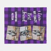 Speciaal gepersonaliseerd beste vriendenkring Paar Fleece Deken (Voorkant (Horizontaal))