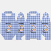 Speciaal gepersonaliseerd blauw geplakt zursery ar bedankdoosjes (Ongevouwen)