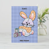 Speciaal gepersonaliseerd blauw geplakt zursery ar kaart (Staand voorkant)