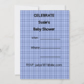 Speciaal gepersonaliseerd blauw geplakt zursery ar kaart (Achterkant)